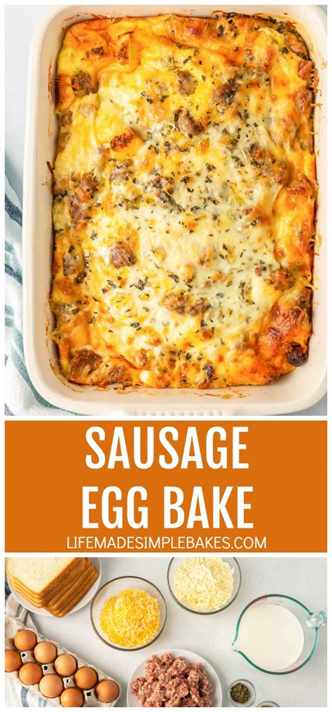 sausage-egg-bake-overnight-breakfast-casserole-life image