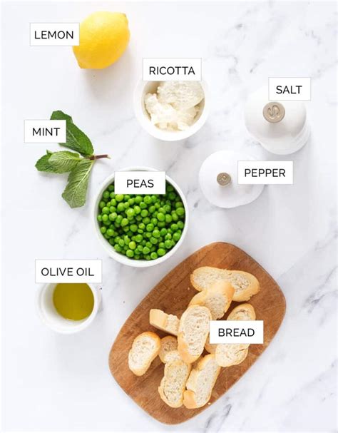 crostini-with-ricotta-peas-the-clever-meal image