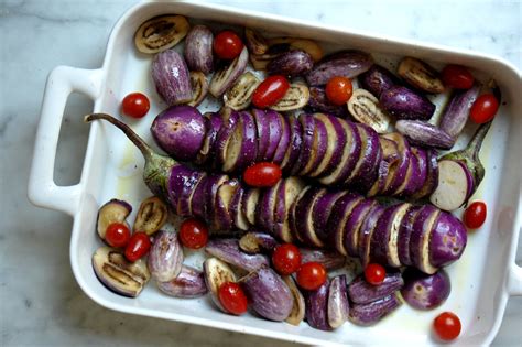 hasselback-roasted-eggplant-with-fresh-tzatziki image