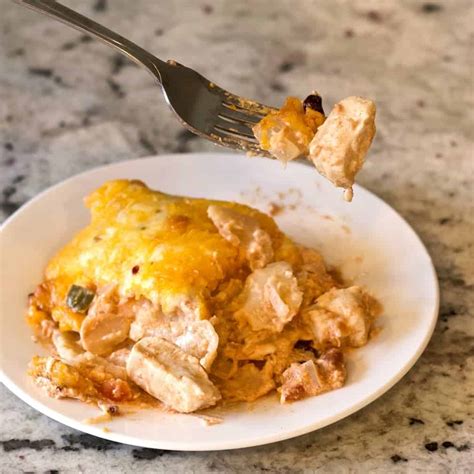 chili-chicken-casserole-recipe-potluck-dish-and image