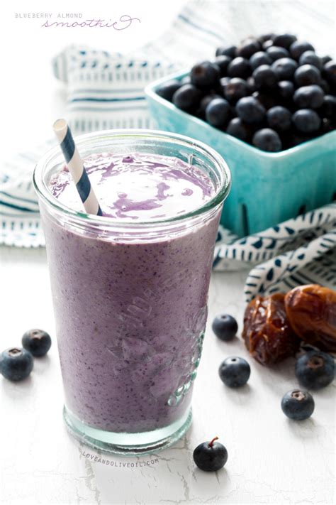 blueberry-almond-butter-smoothies-love-and-olive-oil image