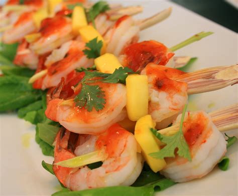 rum-and-brown-sugarglazed-shrimp-recipe-food image