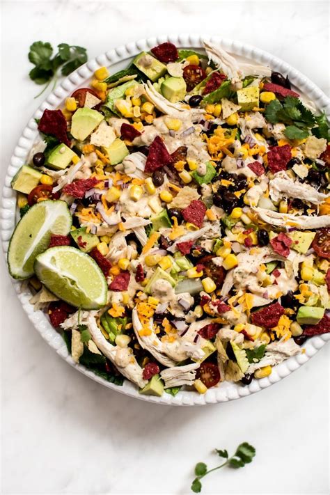 healthy-chicken-taco-salad-recipe-salt-lavender image