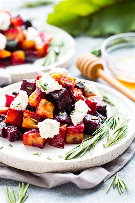 oven-roasted-beets-with-honey-ricotta-herbs-low image