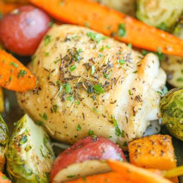 one-pan-roasted-chicken-with-fall-vegetables-damn-delicious image
