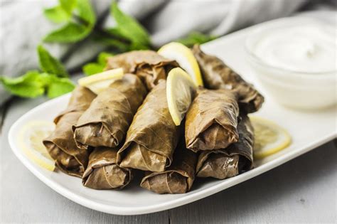 stuffed-grape-leaves-with-meat-and-rice-recipe-the image