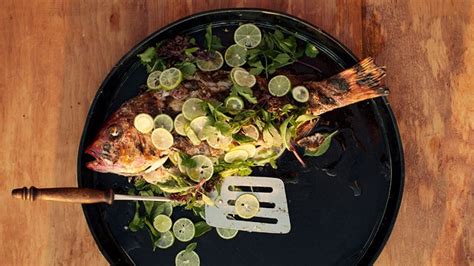 whole-grilled-fish-with-lime-recipe-bon-apptit image