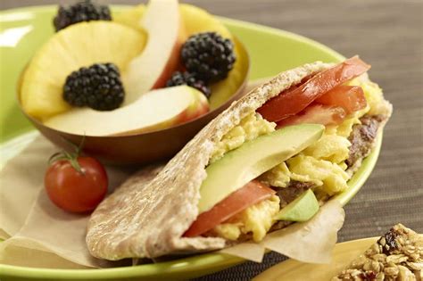 egg-sausage-breakfast-pita-produce-for-kids image