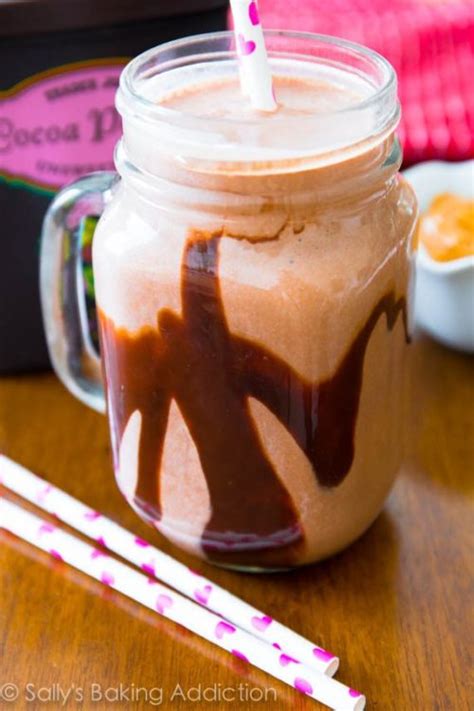 chocolate-peanut-butter-protein-smoothie-sallys-baking image