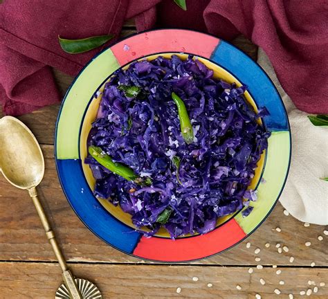 purple-cabbage-poriyal-red-cabbage-sabzi image