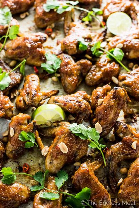 sticky-thai-peanut-chicken-wings-the-endless-meal image