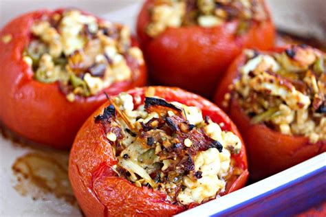 baked-stuffed-tomatoes-with-feta-and-roasted-peppers image