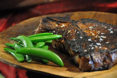 cajun-blackened-steak-with-sugar-snap-peas image