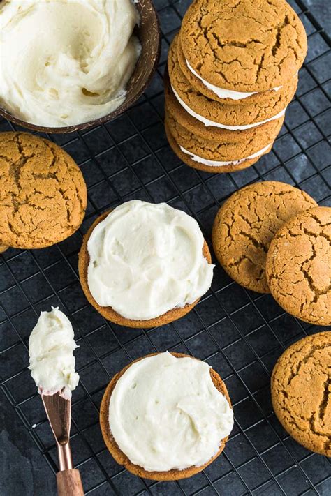 chewy-ginger-cookies-with-lemon-cream-cheese image