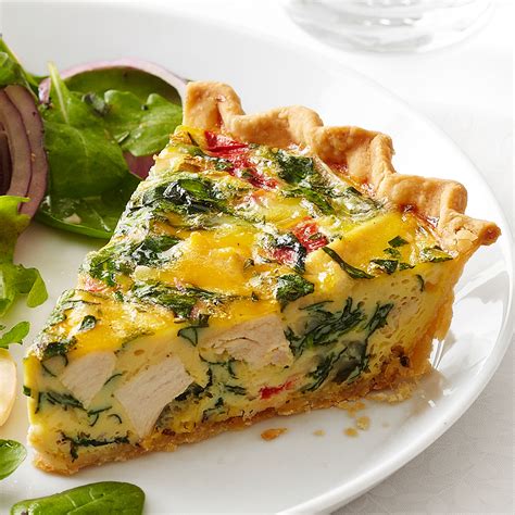 chicken-spinach-quiche-eatingwell image