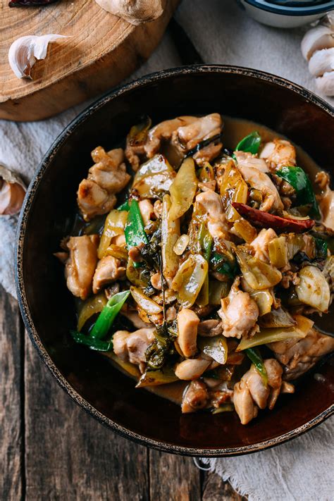 cantonese-chicken-with-pickled-mustard-greens-the image