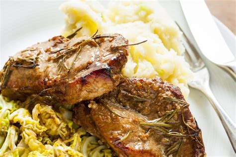pork-chops-with-cabbage-and-balsamic-sauce image