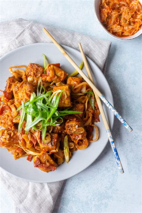 crispy-tofu-kimchi-stir-fry-recipe-et-food-voyage image