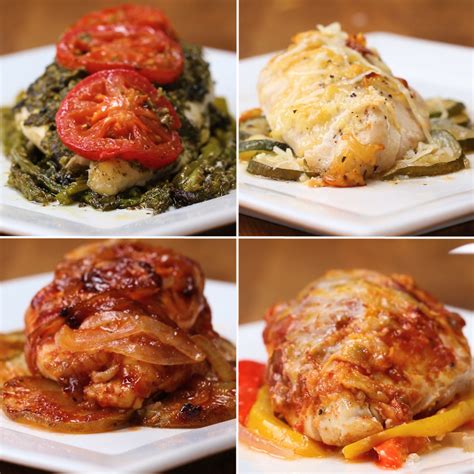 parchment-baked-chicken-4-ways-recipes-tastyco image