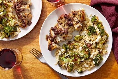 mediterranean-chicken-orzo-with-feta-and-olives image