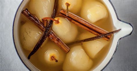 poached-pears-with-vanilla-and-cinnamon-the-happy image