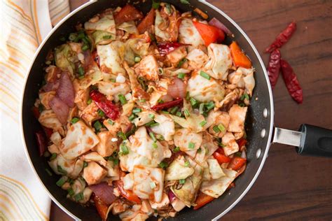 hunan-stir-fried-chinese-leaf-cabbage-with-tofu-chilies image