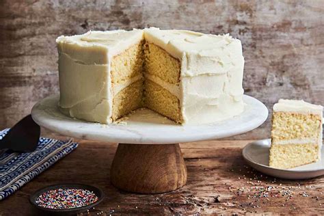 golden-vanilla-cake-recipe-king-arthur-baking image