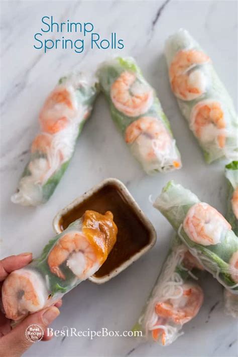 shrimp-spring-rolls-recipe-peanut-dip-vietnamese image