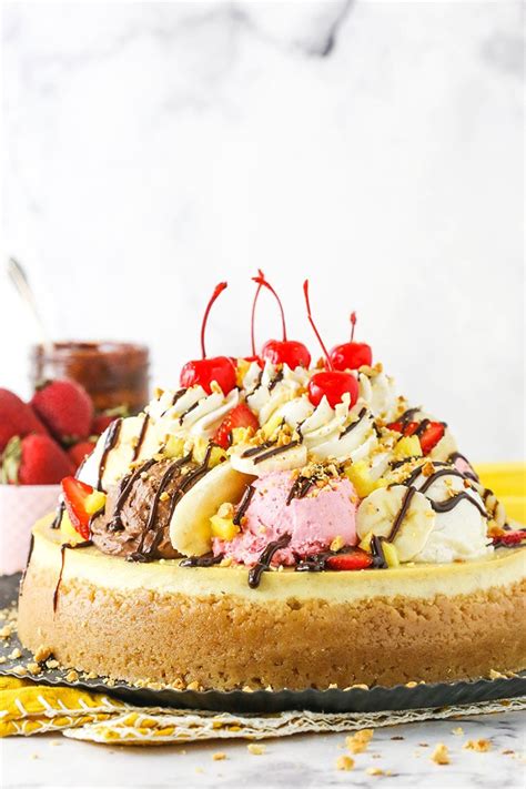 banana-split-cheesecake-life-love-and-sugar image