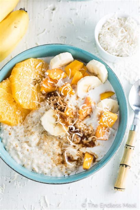 tropical-summer-coconut-oatmeal-the-endless-meal image