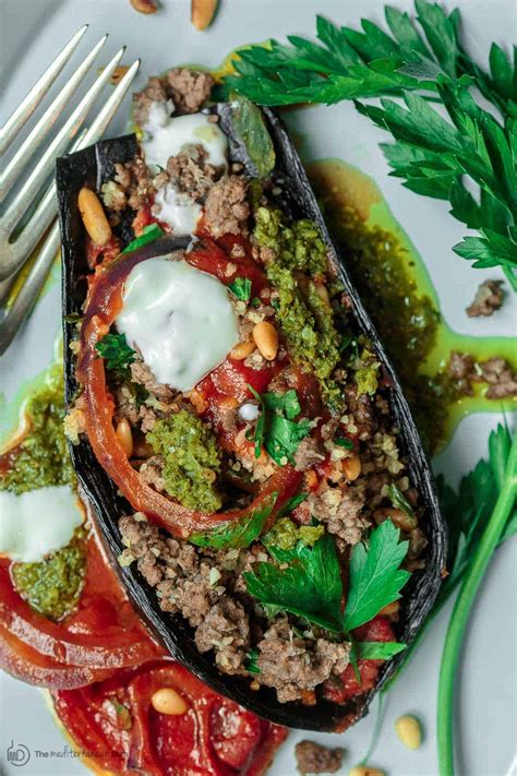 stuffed-eggplant-with-ground-beef-the-mediterranean image