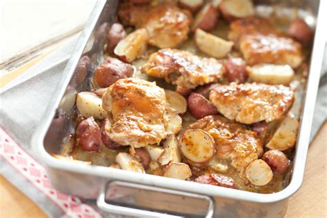 honey-mustard-chicken-with-roasted-new-potatoes image