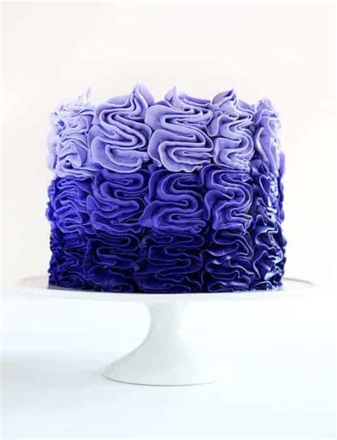 purple-ombre-messy-ruffle-cake-i-am-baker image