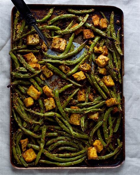 sheet-pan-spicy-green-beans-tofu-food-heaven image