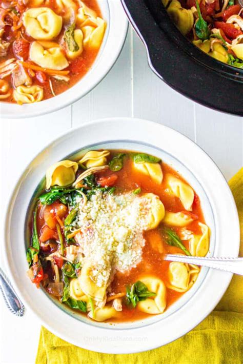 slow-cooker-chicken-tortellini-soup-on-my-kids-plate image
