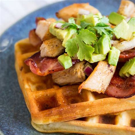 fried-turkey-waffles-with-bacon-maple-sprinkles-and image
