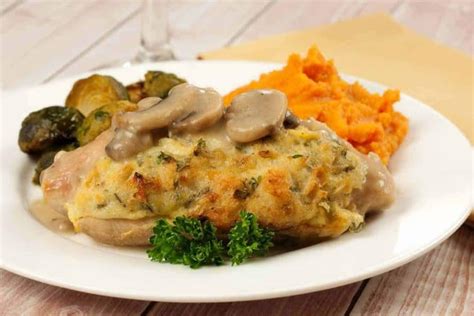 turkey-tenderloins-with-stuffing-and-mushroom-gravy image