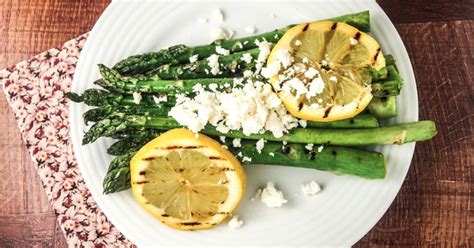 grilled-lemon-asparagus-with-feta-slender-kitchen image