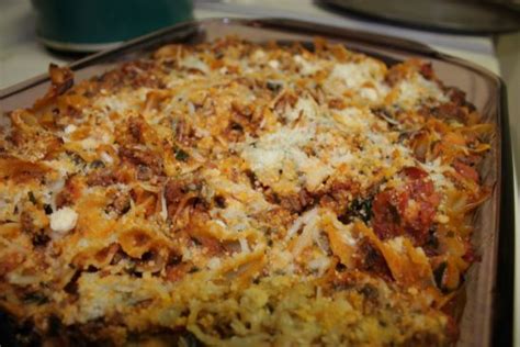 turkey-pasta-bake-with-spinach-recipe-sparkrecipes image