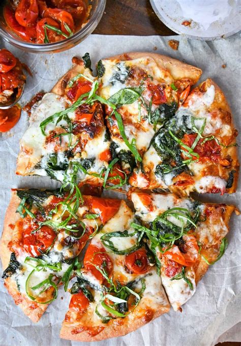 garlic-roasted-tomato-and-spinach-flatbread-butter image