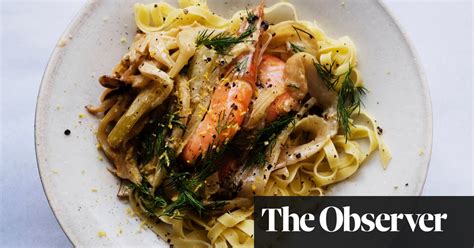 nigel-slaters-fettuccine-with-fennel-and-prawns-the image
