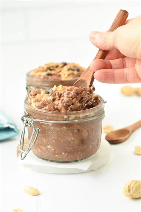 chocolate-peanut-butter-overnight-oats-the-conscious image