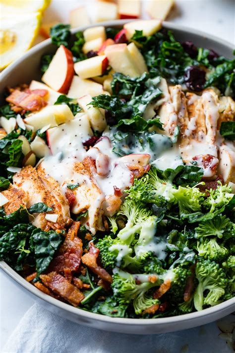 smoked-chicken-kale-salad-with-cranberries-oh image