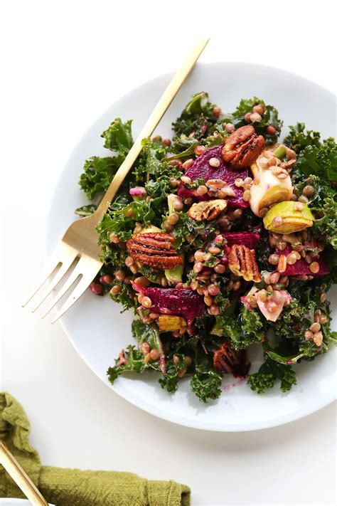 kale-salad-with-beets-and-lentils-minimalist-baker image