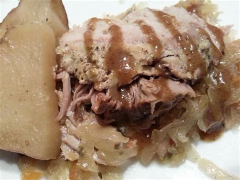 pork-roast-and-sauerkraut-dinner-crockpot image
