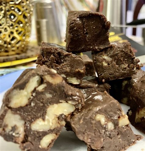 easy-dark-chocolate-walnut-fudge-with-just-4 image