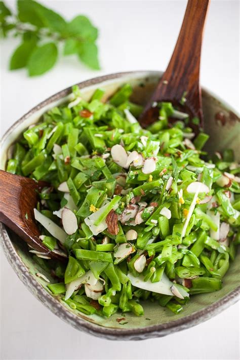 healthy-pea-salad-with-mint-and-almonds-the-rustic image