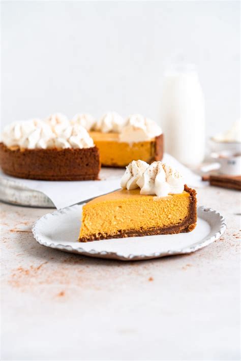 pumpkin-cheesecake-with-gingersnap-crust-cloudy image
