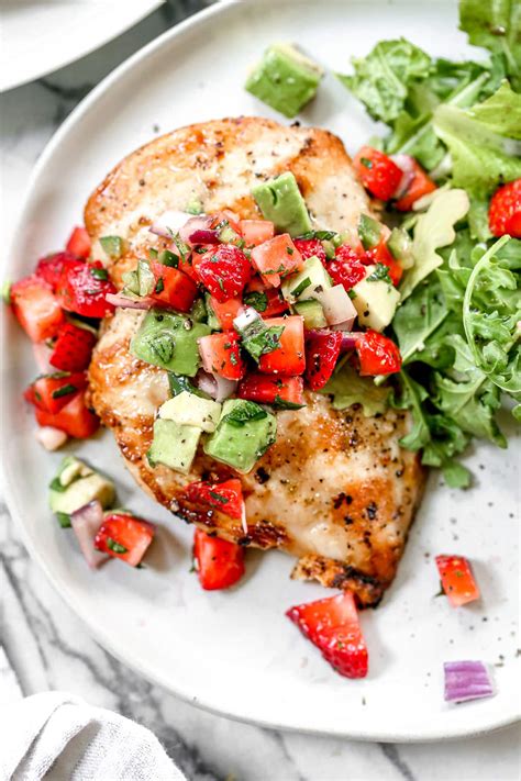 grilled-chicken-breast-with-strawberry-avocado-salsa image