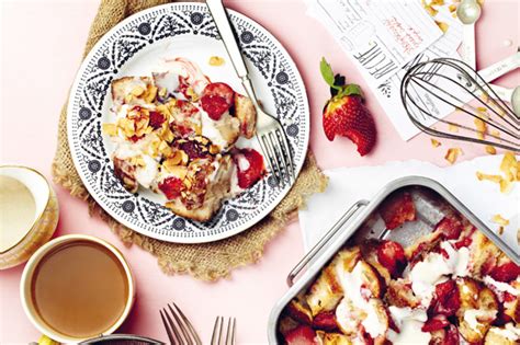 strawberries-cream-bread-pudding-recipe-bakepedia image